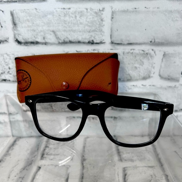 Ray Ban RB Black EYEGLASSES GLASSES FRAME and Case - Picture 1 of 11